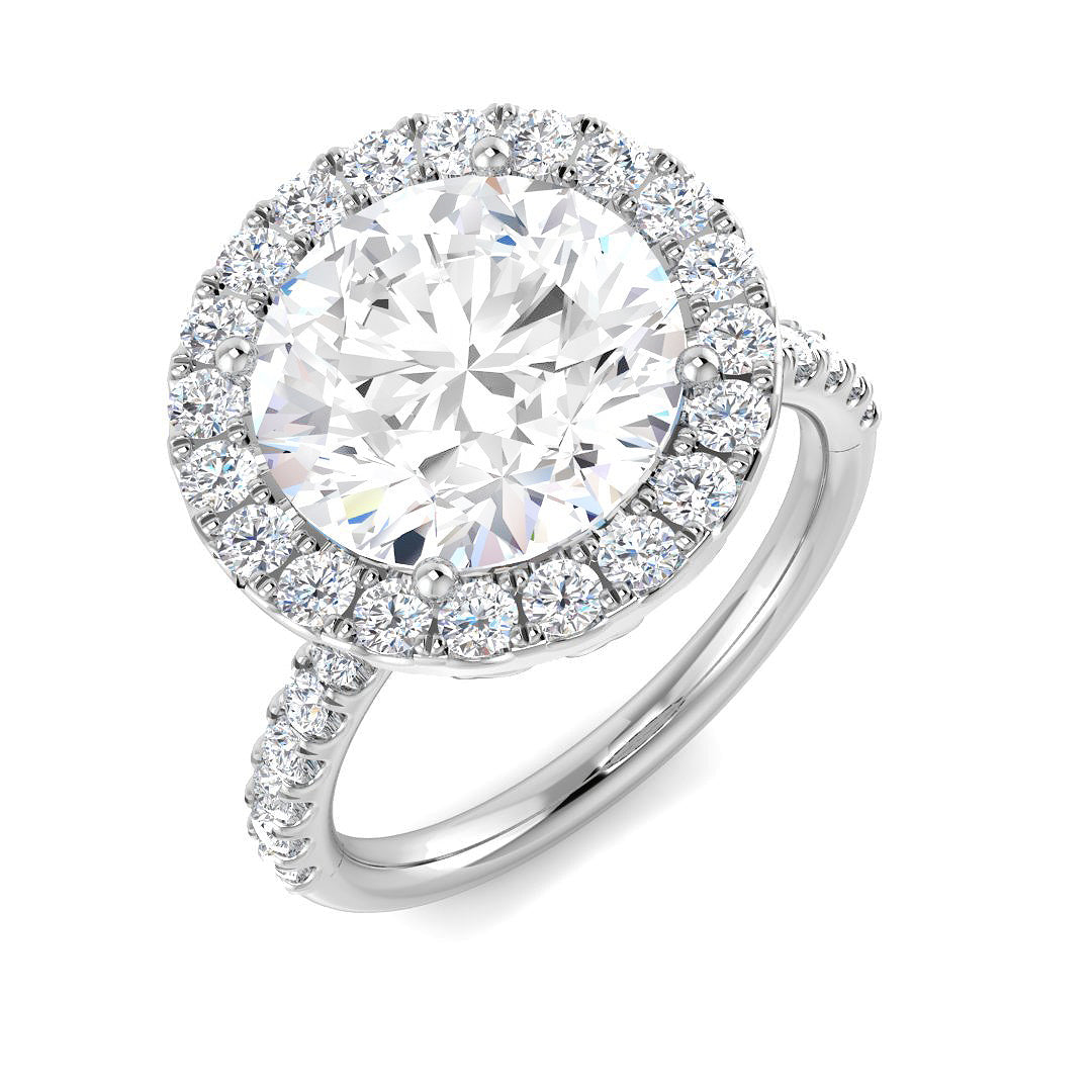 Platinum Round Lab Grown Diamond Ring 1