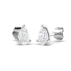 9ct White Gold Pear Lab Grown Diamond Earrings 1