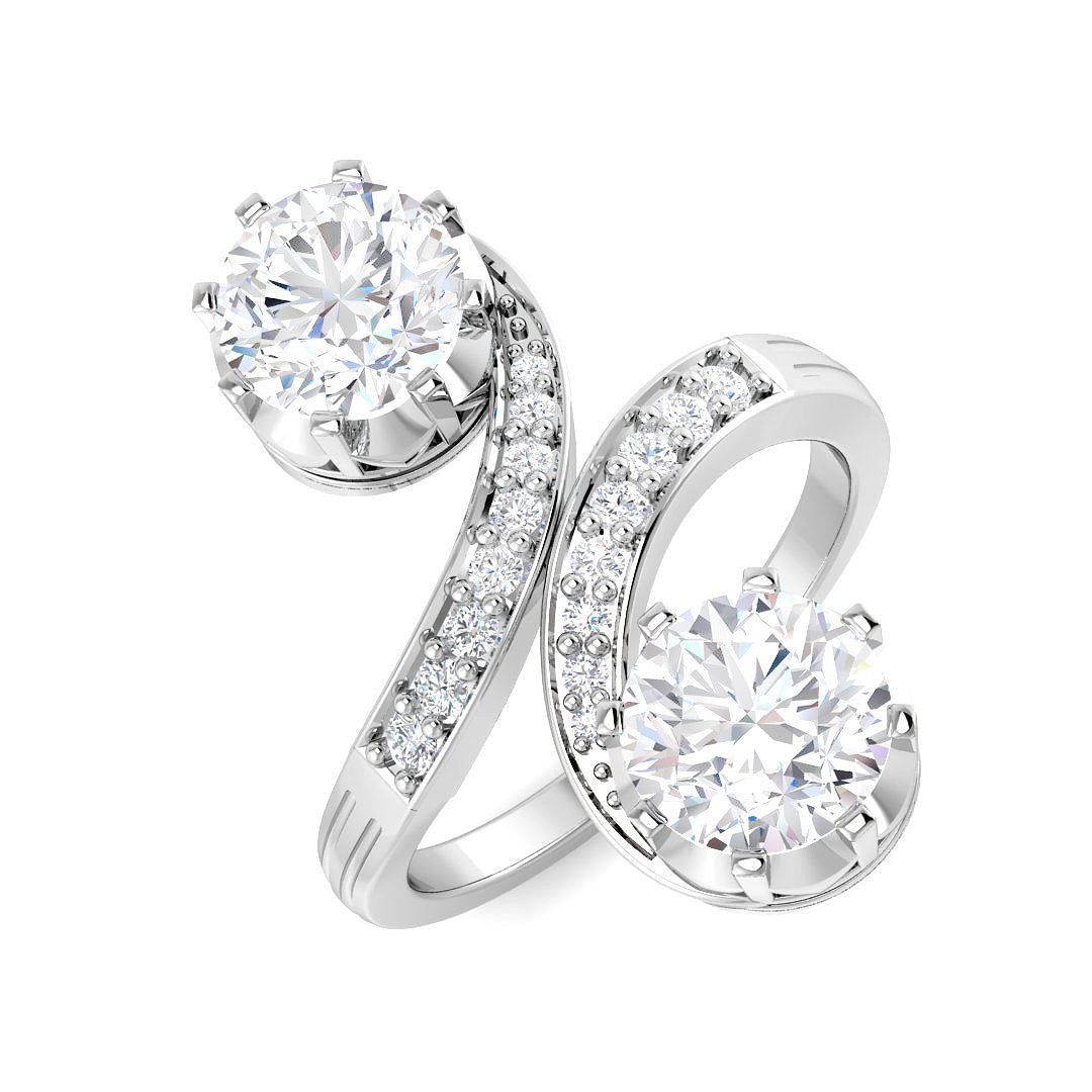 Platinum Round Lab Grown Diamond Ring 1