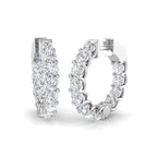 9ct White Gold Round Lab Grown Diamond Earrings 1
