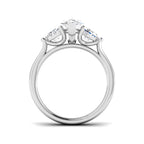 9ct White Gold Marquise and Trillion Lab Grown Diamond Ring 2