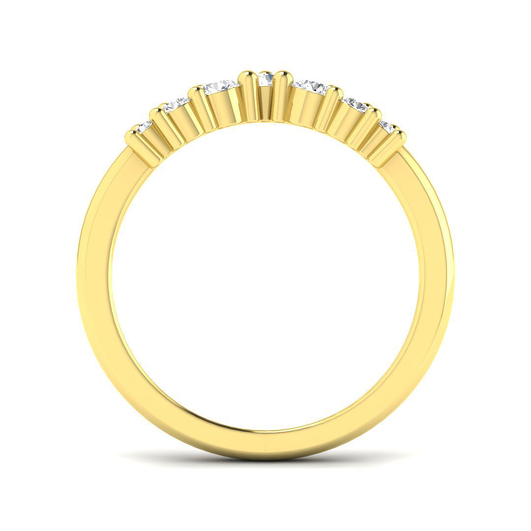 9ct Yellow Gold Round Lab Grown Diamond Ring 2