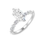 Platinum Marquise Lab Grown Diamond Ring 1