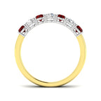 9ct Yellow Gold Round Ruby and Diamond Ring 2