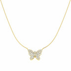9ct Yellow Gold Round Lab Grown Diamond Necklace 1