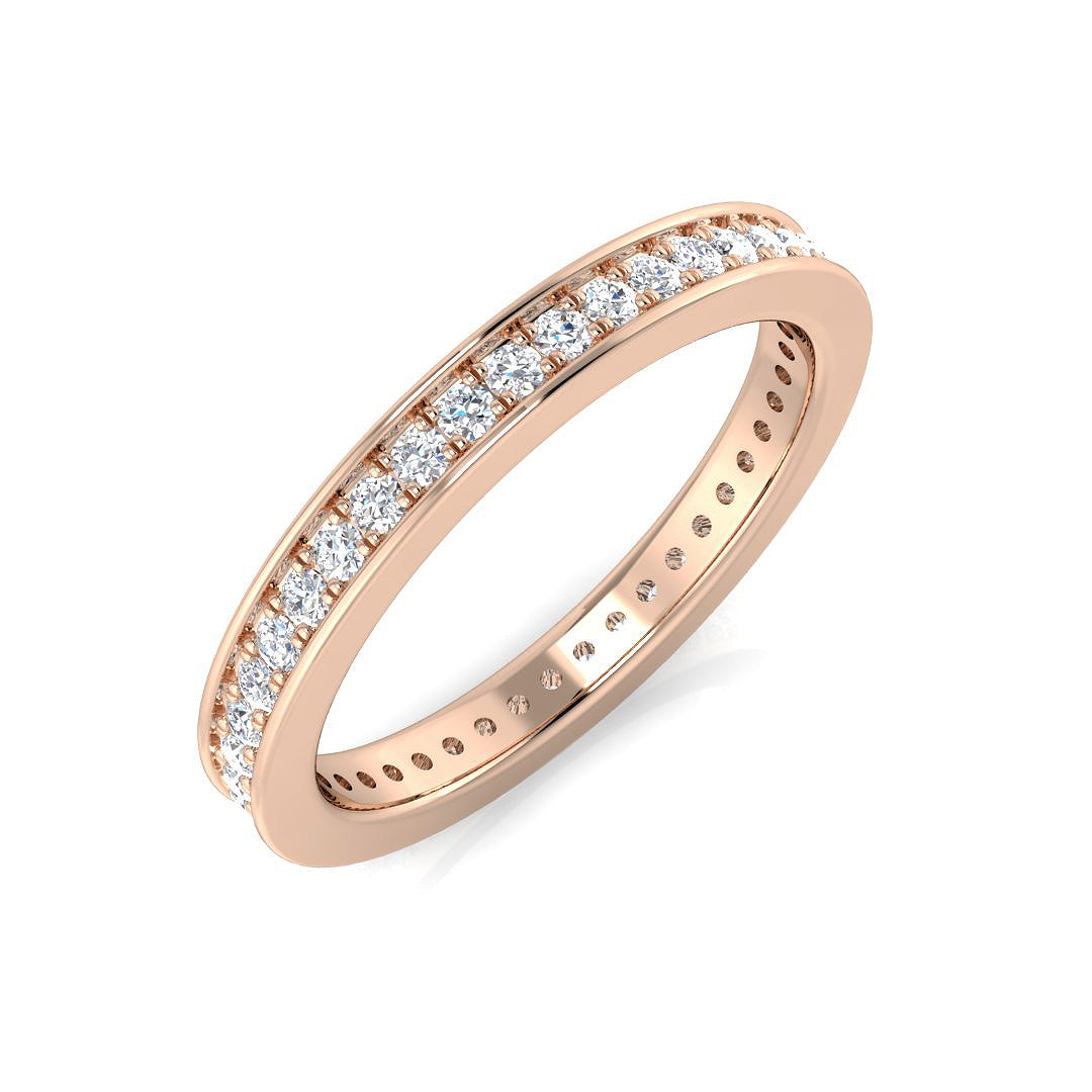 18ct Rose Gold Round Diamond Ring 1