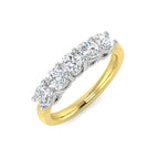 9ct Two Tone Round Lab Grown Diamond Ring 1