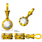 9ct Yellow Gold Round Lab Grown Diamond Pendant 2