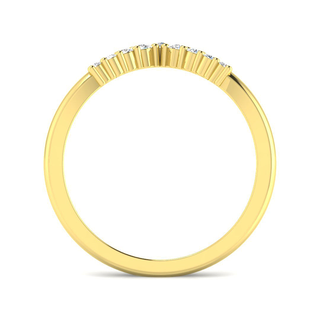 9ct Yellow Gold Round Diamond Ring 2