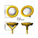 18ct Yellow Gold Round Lab Grown Diamond Earrings 2
