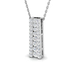 9ct White Gold Round Lab Grown Diamond Pendant 1