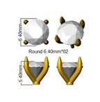 9ct White Gold Round Lab Grown Diamond Earrings 2