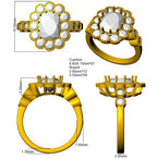 9ct Yellow Gold Cushion Cvd Old Cut Ring 3