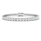 9ct White Gold Round Lab Grown Diamond Bracelet 1