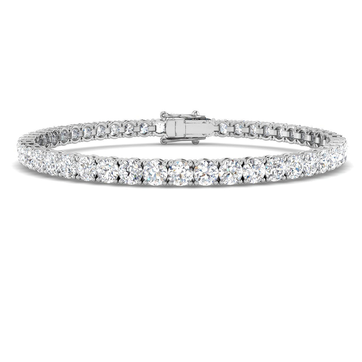 9ct White Gold Round Lab Grown Diamond Bracelet 1