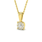 9ct Yellow Gold Round Lab Grown Diamond Pendant 1