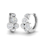 9ct White Gold Round Lab Grown Diamond Earrings 1