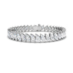 9ct White Gold Marquise Lab Grown Diamond Bracelet 1
