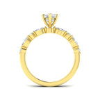 9ct Yellow Gold Marquise Lab Grown Diamond Ring 2