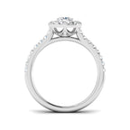 9ct White Gold Cushion Lab Grown Diamond Ring 2