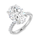 9ct White Gold Oval Lab Grown Diamond Ring 1