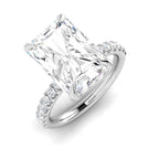 9ct White Gold Radiant Lab Grown Diamond Ring 1