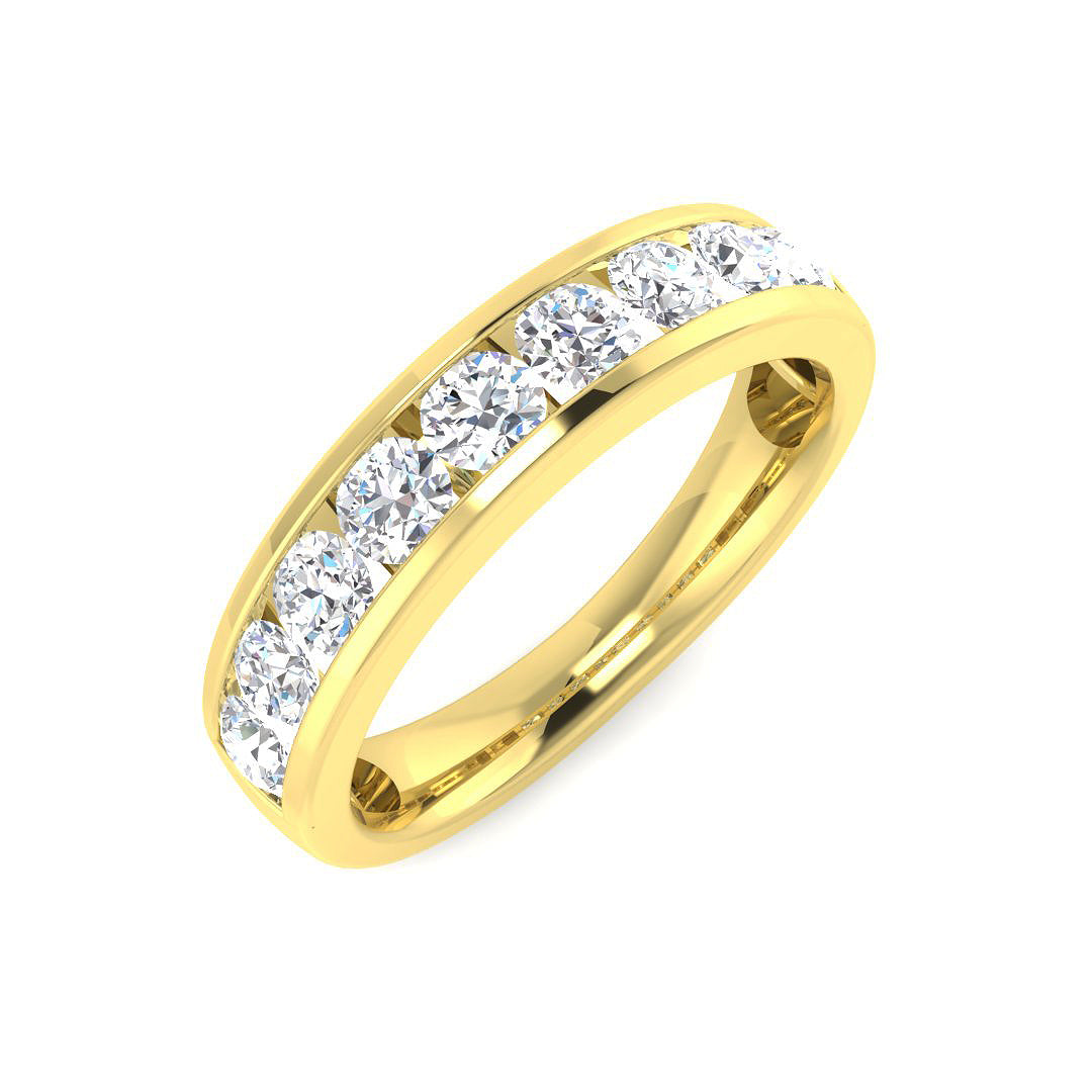 9ct Yellow Gold Round Lab Grown Diamond Ring 1