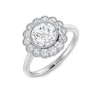 9ct White Gold Round Diamond Ring 1