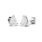 9ct White Gold Pear Lab Grown Diamond Earrings 1