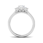 9ct White Gold Emerald Cut Lab Grown Diamond Ring 2