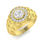 9ct Yellow Gold Round Lab Grown Diamond Ring 1