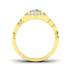 9ct Yellow Gold Round Lab Grown Diamond Ring 2