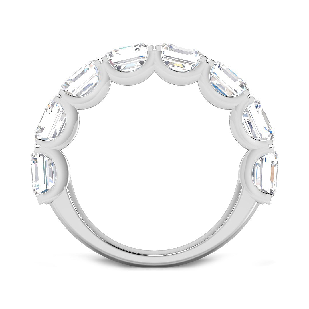 9ct White Gold Asscher Cut Lab Grown Diamond Ring 2