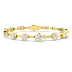 9ct Yellow Gold Round Lab Grown Diamond Bracelet 1