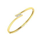 9ct Yellow Gold Round Lab Grown Diamond Bangle 1