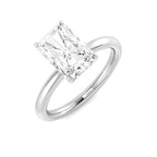 Platinum Radiant Lab Grown Diamond Ring 1