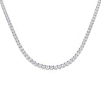 9ct White Gold Round Lab Grown Diamond Necklace 3