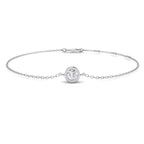 9ct White Gold Round Lab Grown Diamond Bracelet 1