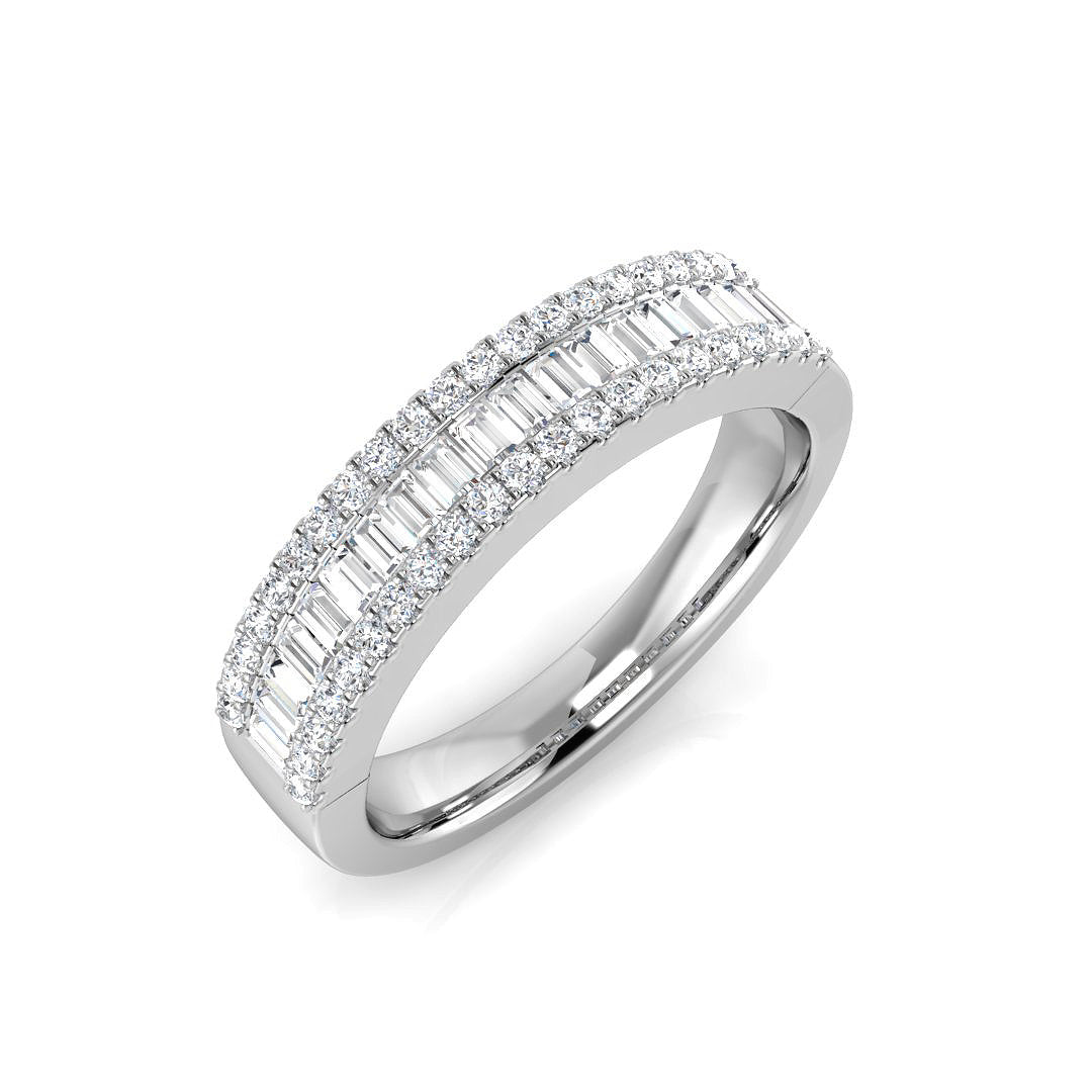 18ct White Gold Baguette Diamond Ring 1
