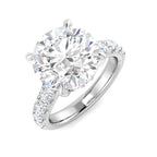 9ct White Gold Round Lab Grown Diamond Ring 1