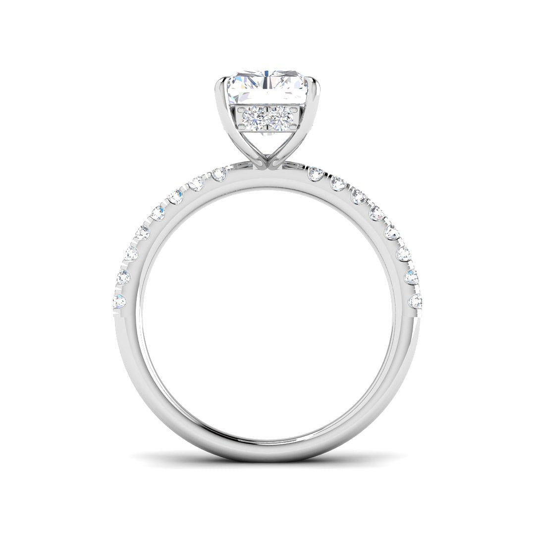 Platinum Radiant Lab Grown Diamond Ring 2