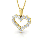 9ct Yellow Gold Round Lab Grown Diamond Pendant 1
