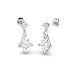 9ct White Gold Round Lab Grown Diamond Earrings 1