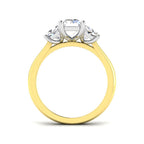 9ct Two Tone Emerald Cut and Trapezoid Lab Grown Diamond Ring 2