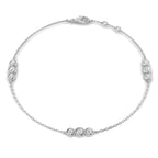 9ct White Gold Round Lab Grown Diamond Bracelet 1