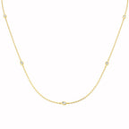 9ct Yellow Gold Oval Lab Grown Diamond Necklace 1
