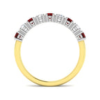 9ct Two Tone Round Ruby and Diamond Ring 2