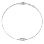 9ct White Gold Round Lab Grown Diamond Bracelet 1