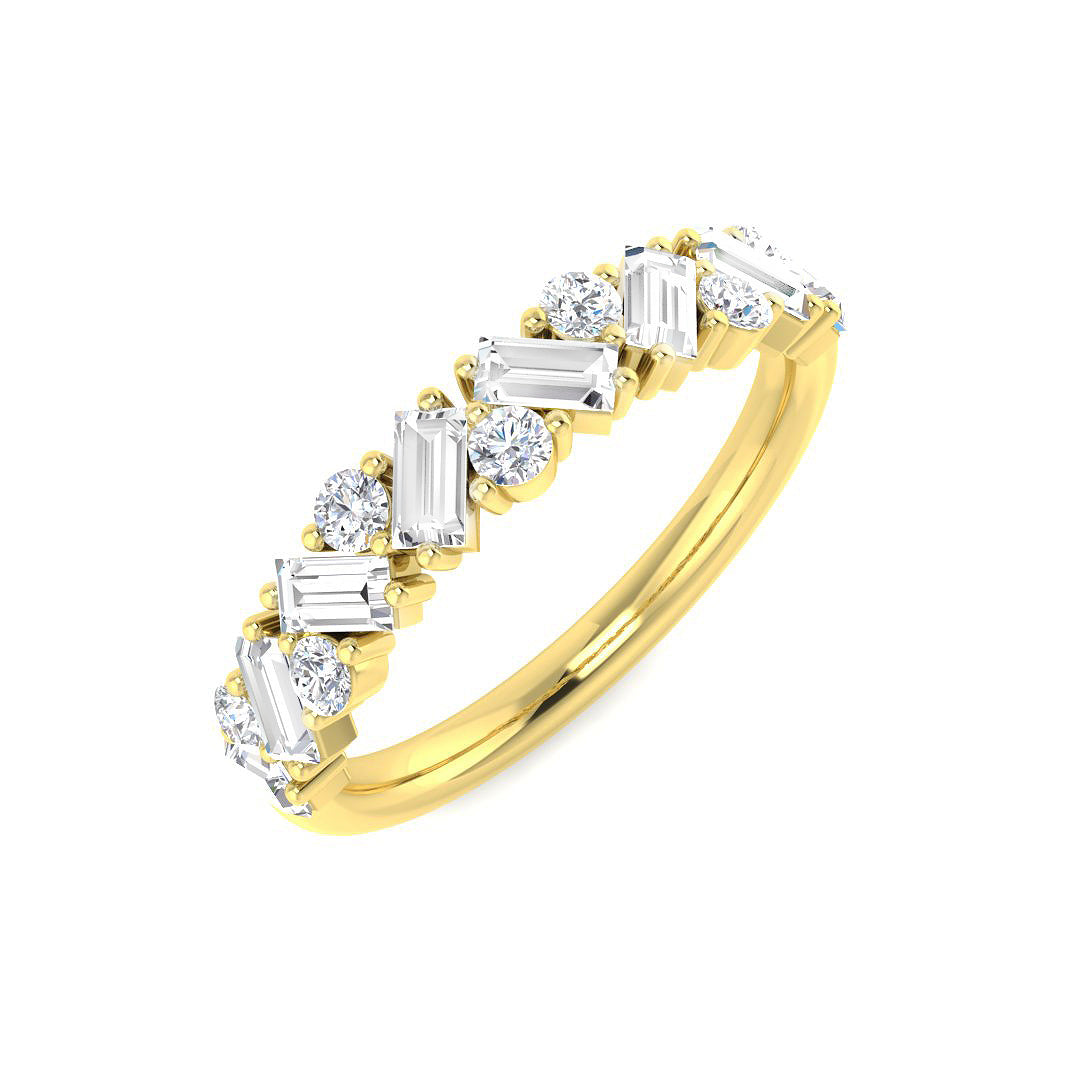 18ct Yellow Gold Baguette Diamond Ring 1