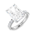9ct White Gold Radiant Lab Grown Diamond Ring 1